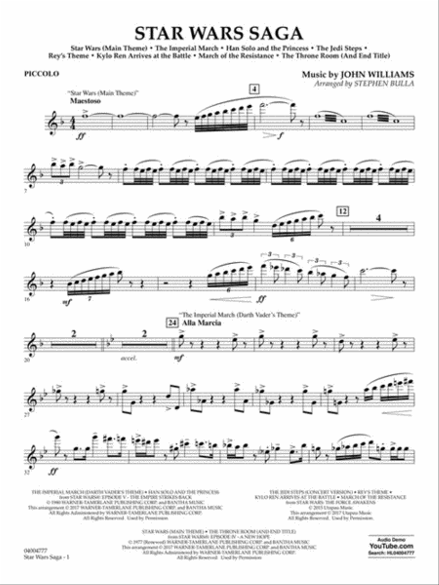 Star Wars Saga Star Wars Saga Concert Band scores gallery preview page 4