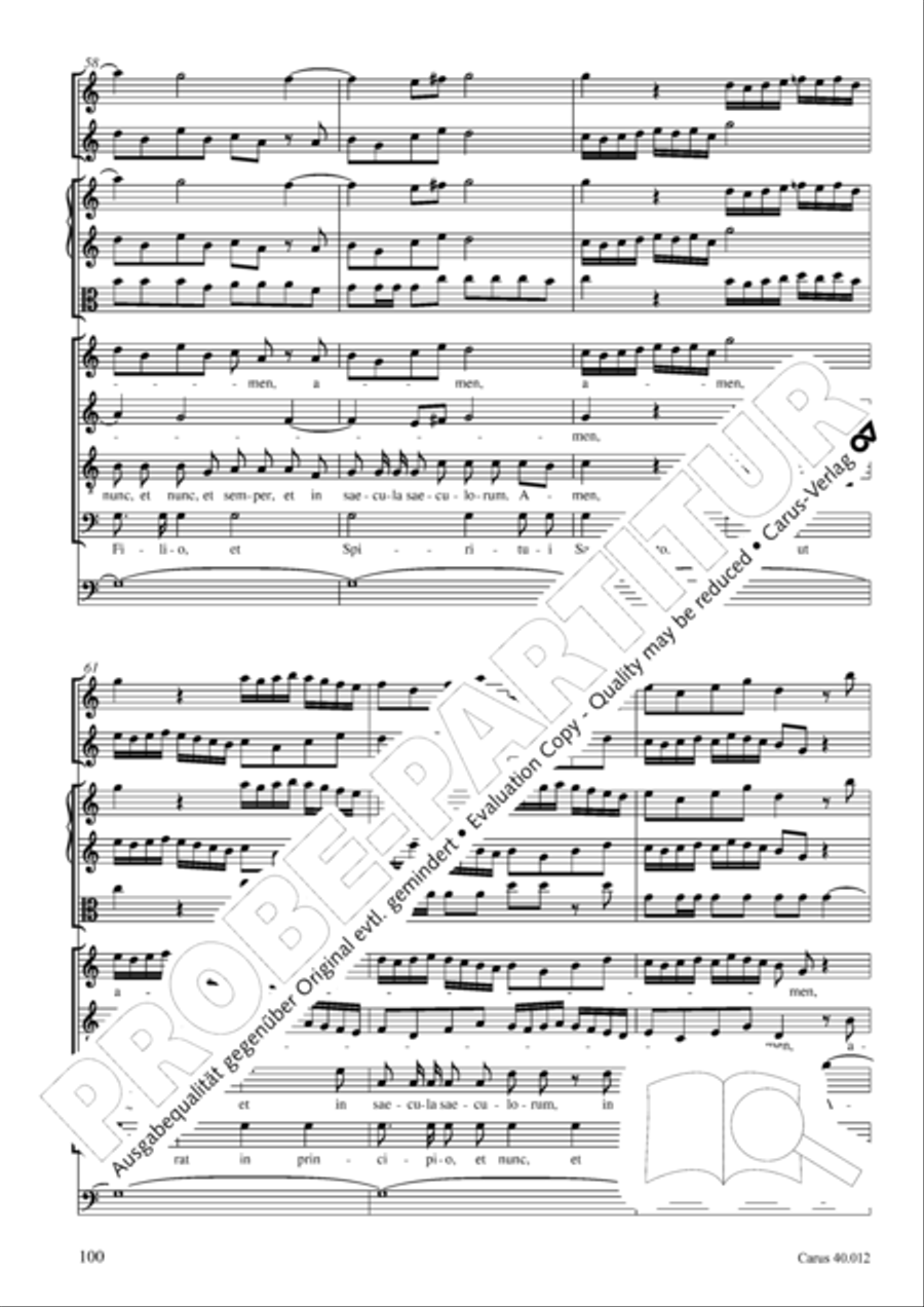 Beatus vir (How blest is he) Psalm 111 4-Part scores gallery preview page 101