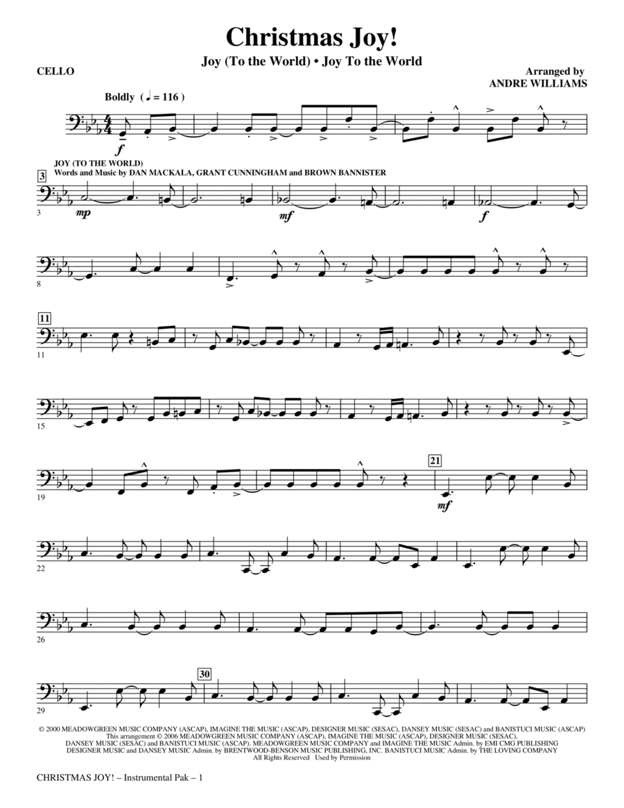 Christmas Joy! - Violoncello Choir scores gallery preview page 1