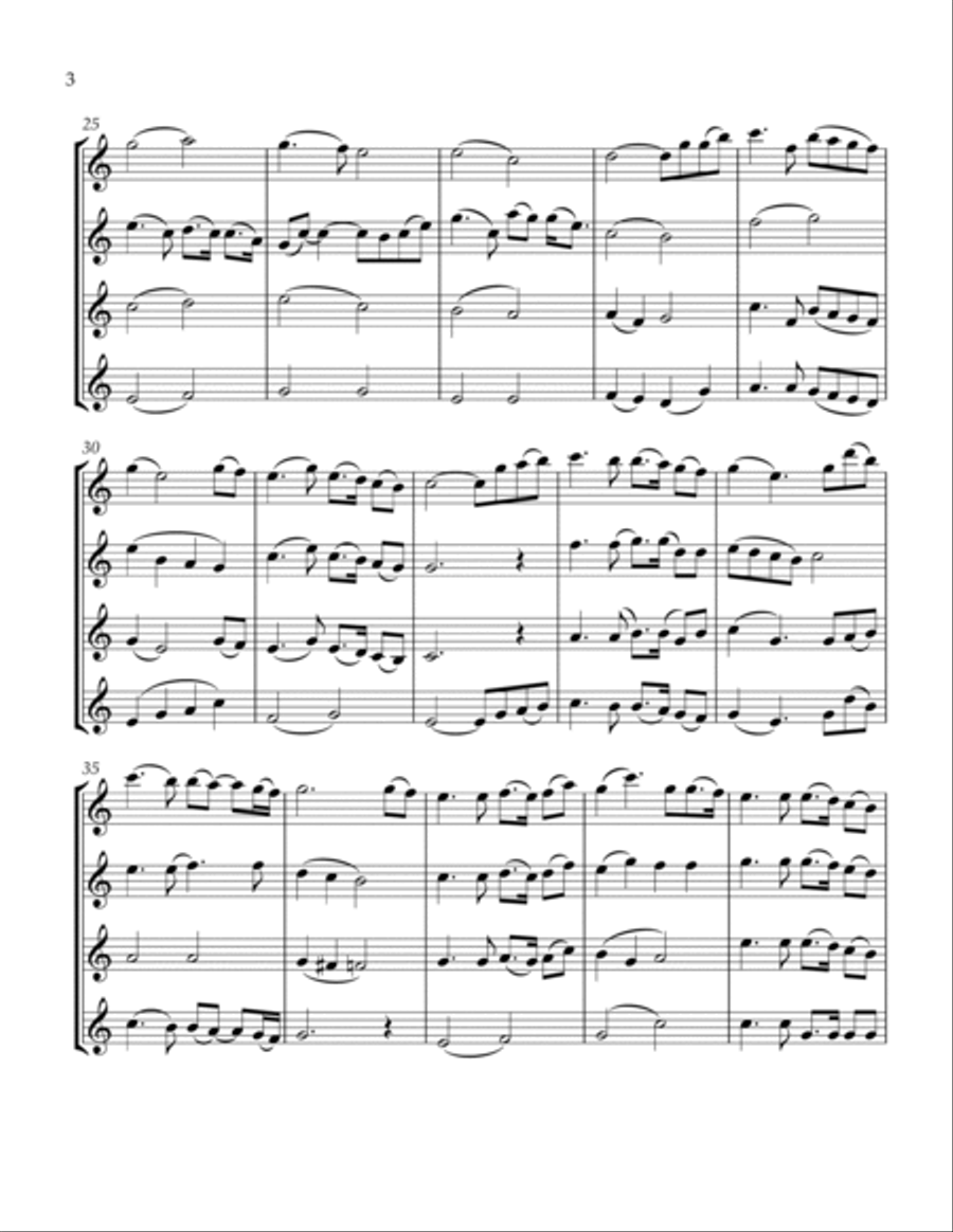 You Raise Me Up String Quartet scores gallery preview page 4