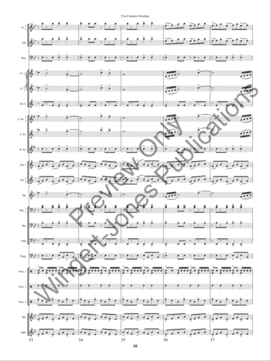 21st Century Overture Concert Band scores gallery preview page 13