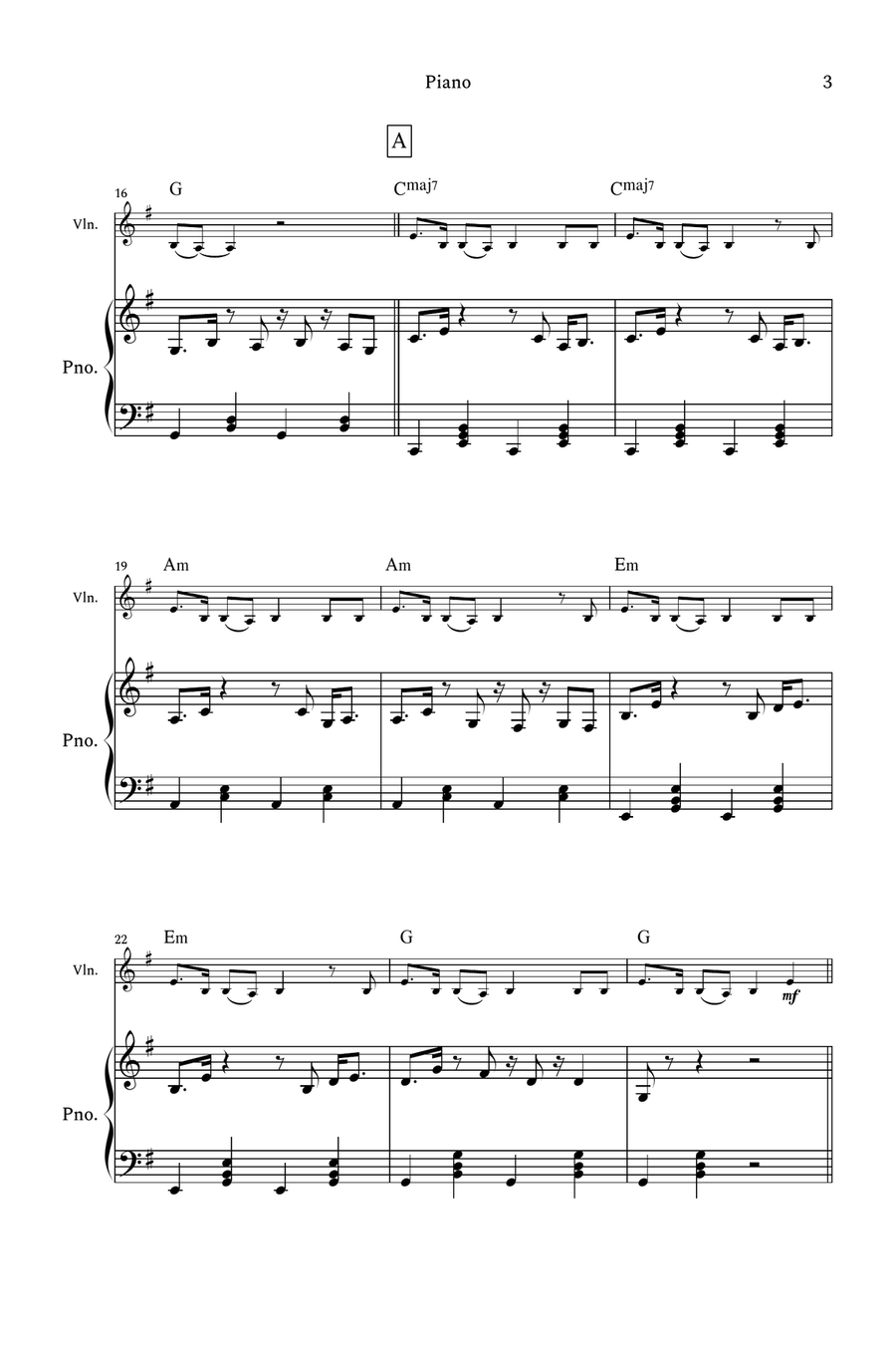 Chihiro Violin Solo scores gallery preview page 3