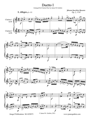Quantz: Duetto Op. 2 No. 1 for Clarinet Duo