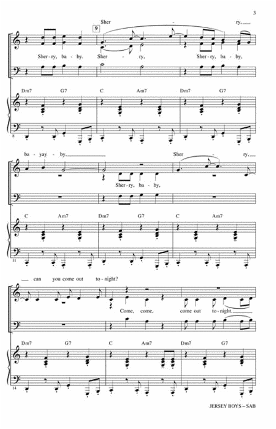 Jersey Boys (Medley) - Featuring Songs of Frankie Valli and The Four Seasons 3-Part scores gallery preview page 3