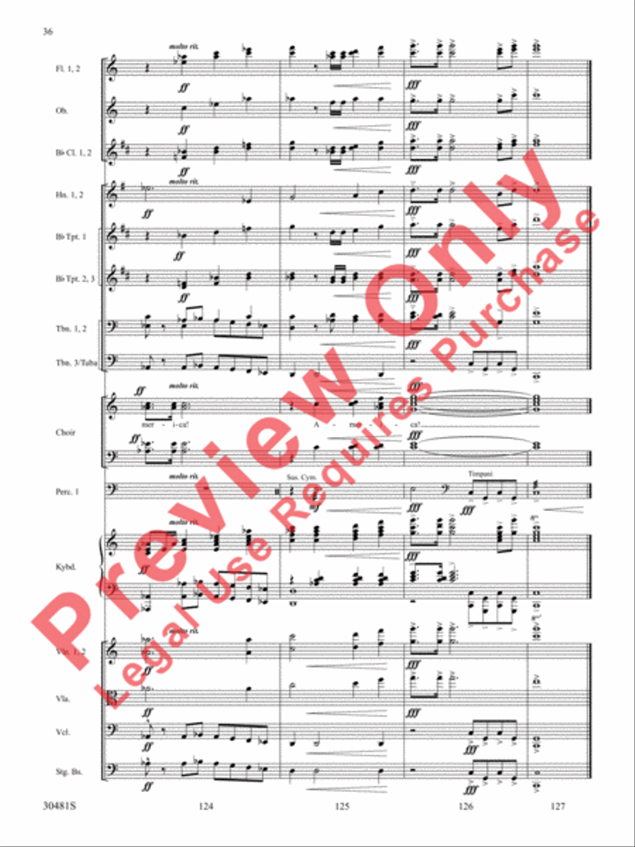 A Tribute to the Armed Services (A Medley) Choir scores gallery preview page 37