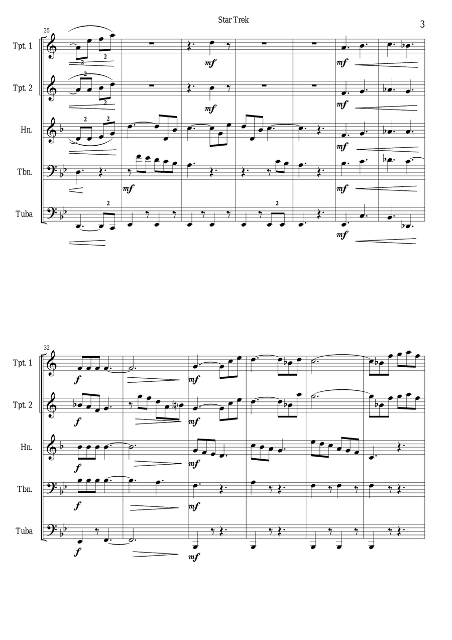 Star Trek(r) The Motion Picture Brass Ensemble scores gallery preview page 5