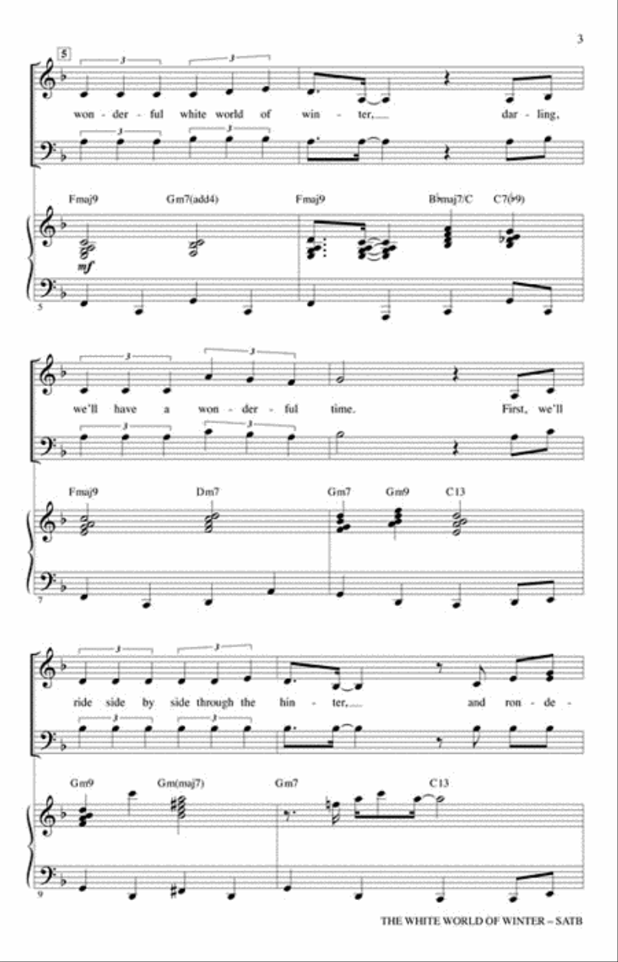 The White World of Winter Vocal Jazz Ensemble scores gallery preview page 3