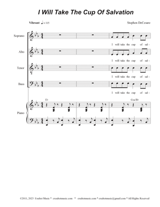 I Will Take The Cup Of Salvation (Tenor Solo with SATB)