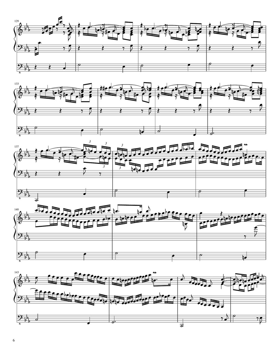 Passacaglia and Fugue in C-Moll BWV 582 Organ Solo scores gallery preview page 6
