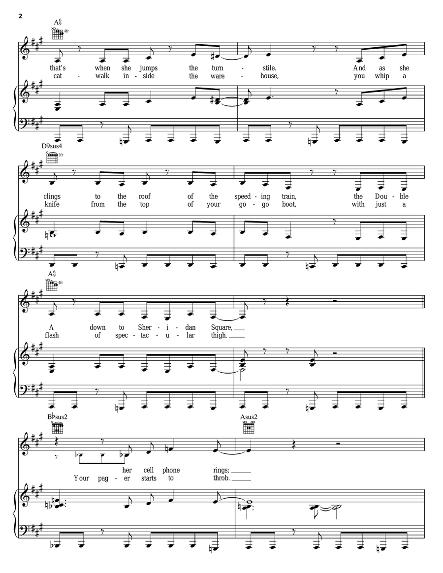 Pixeleen Piano, Vocal, Guitar scores gallery preview page 2
