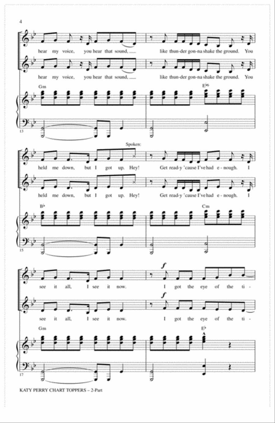 Katy Perry: Chart Toppers 2-Part scores gallery preview page 3