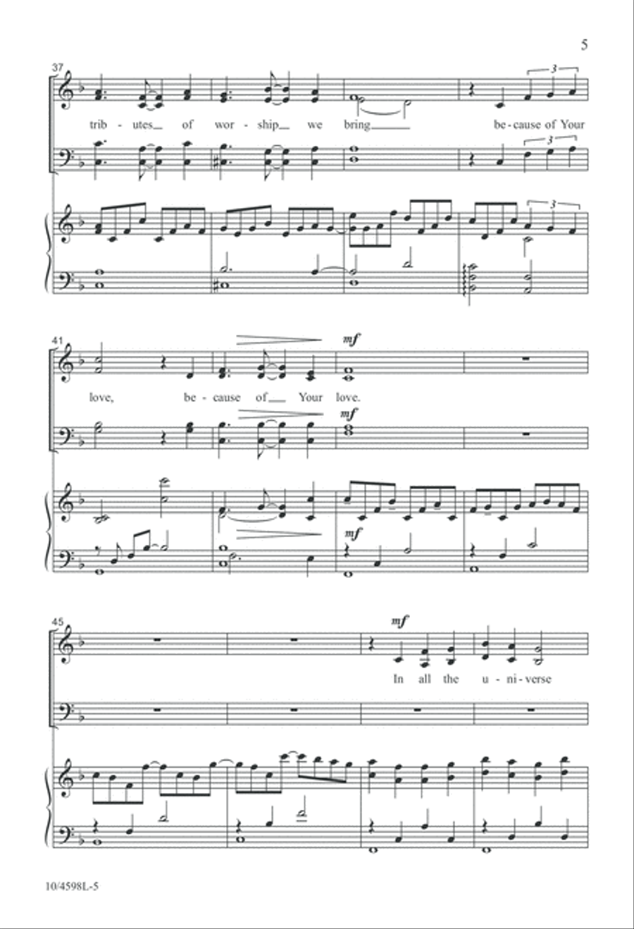 Because of Your Love 4-Part scores gallery preview page 6