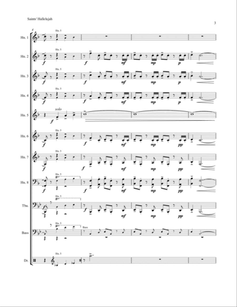 The Saints' Hallelujah Horn scores gallery preview page 3