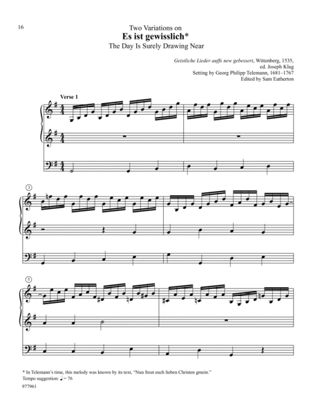 Chorale Preludes of Georg Philipp Telemann