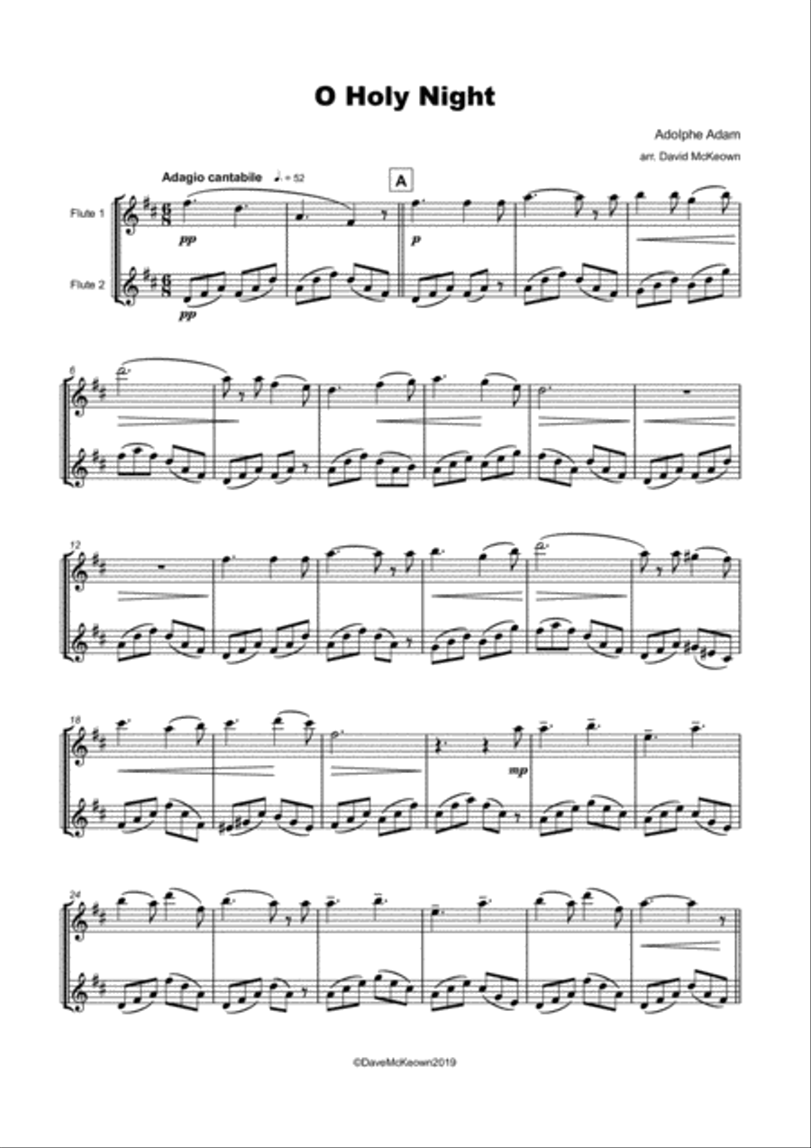 O Holy Night, (Cantique de Noel), Flute Duet Flute Duet scores gallery preview page 2