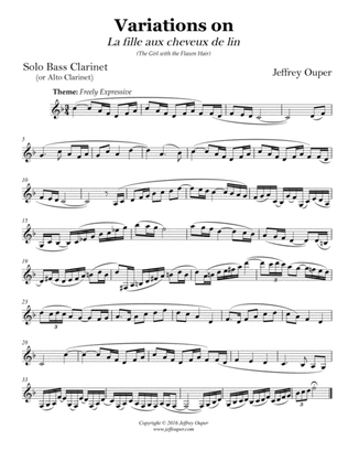 Variations on Debussy's "The Girl with the Flaxen Hair" for Solo Bass/Alto Clarinet