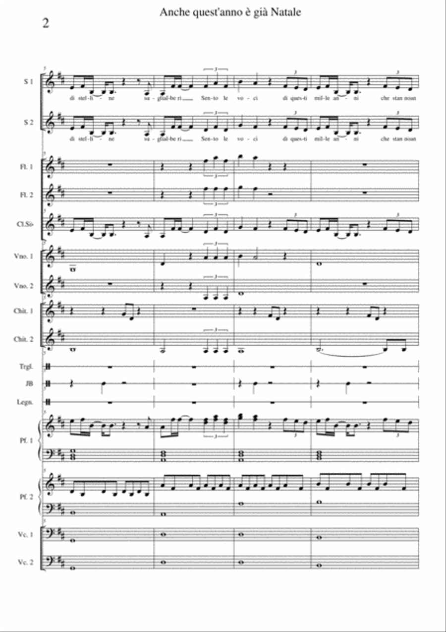 Anche quest'anno è già Natale Choir scores gallery preview page 2