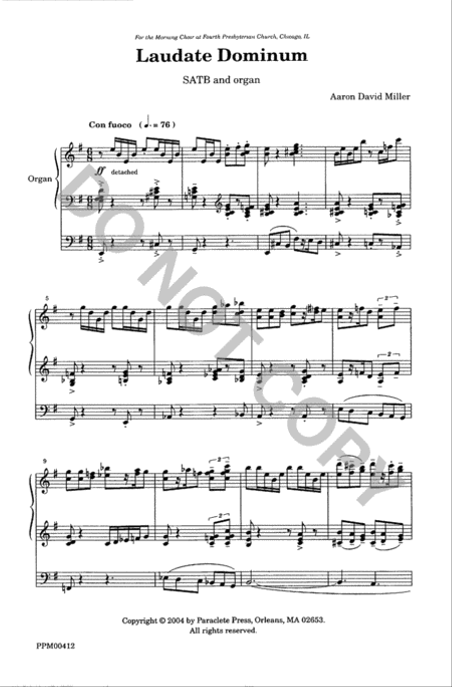 Laudate Dominum Laudate Dominum 4-Part scores gallery preview page 2