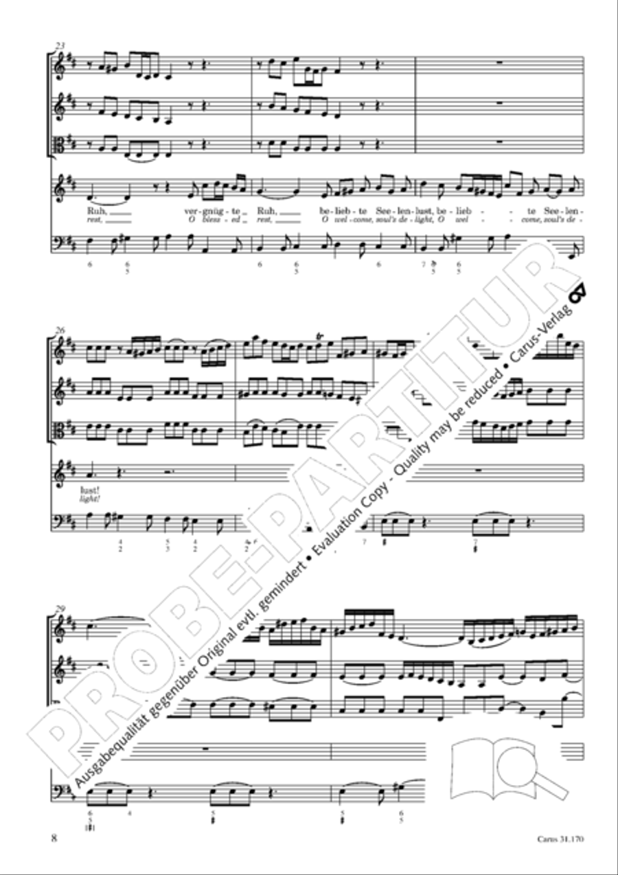 O blessed rest, o welcome heart's delight (Vergnugte Ruh, beliebte Seelenlust) Orchestra scores gallery preview page 9