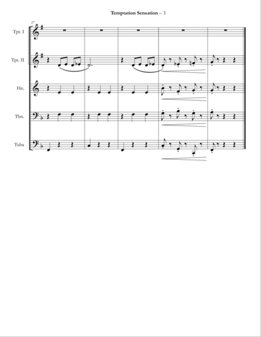 Aetn Temptation Sensation Brass Quintet scores gallery preview page 4