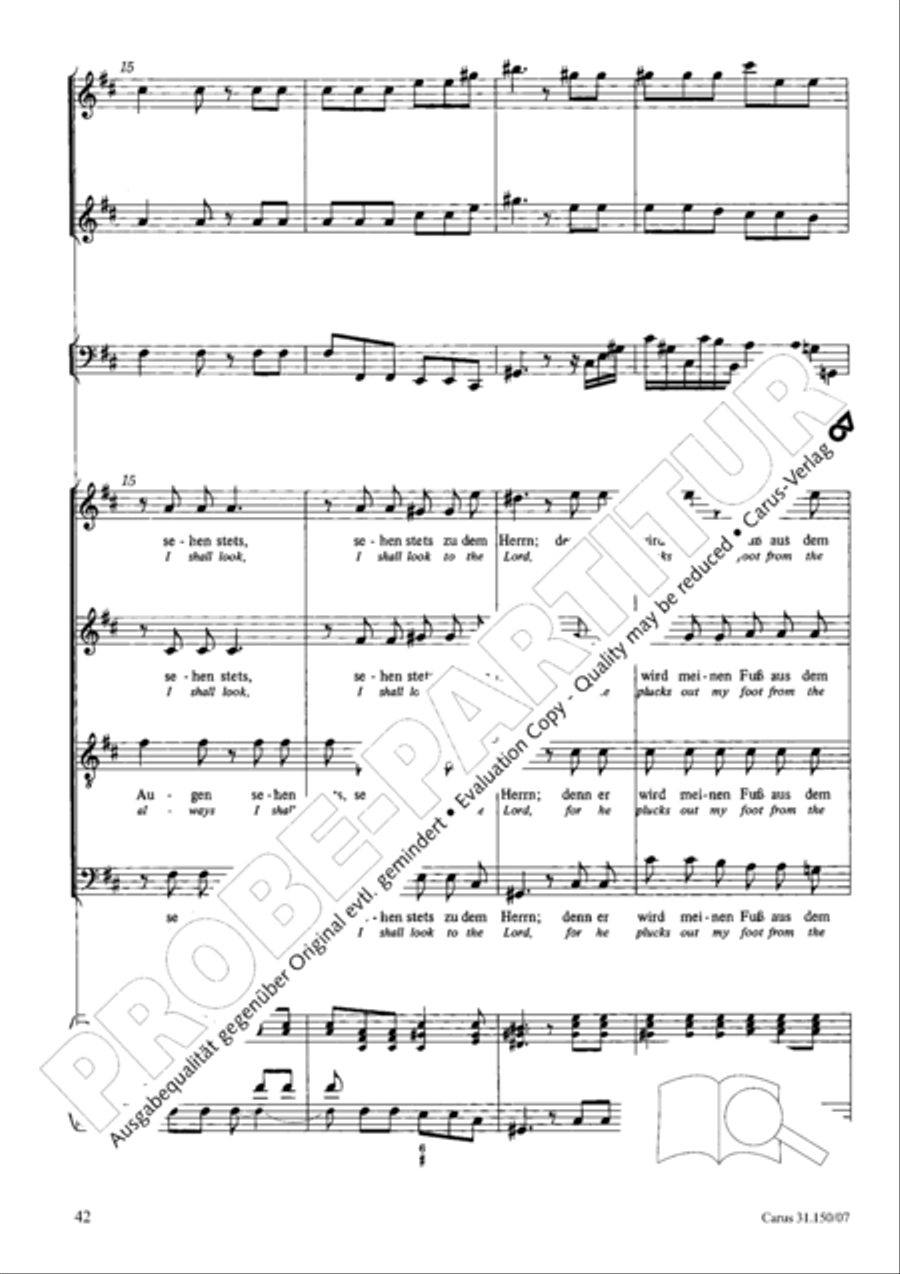 O my Lord, I long for thee (Nach dir, Herr, verlanget mich) 4-Part scores gallery preview page 43