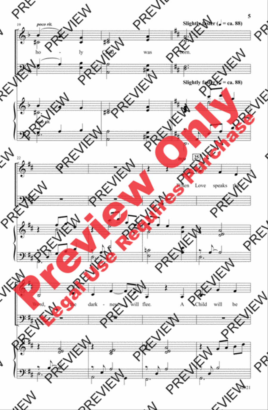 When Love Speaks the Word 4-Part scores gallery preview page 5