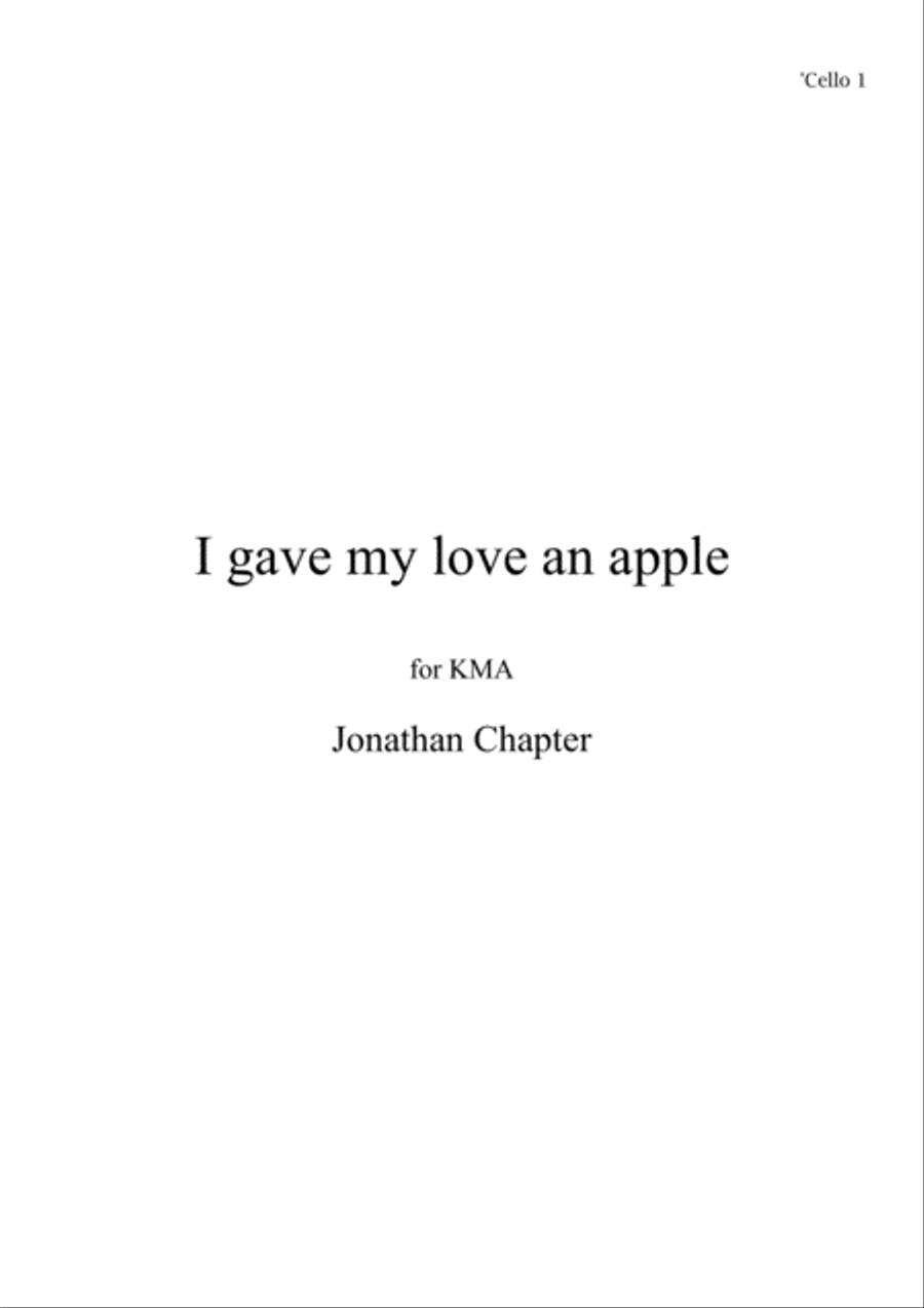 I Gave My Love an Apple image number null