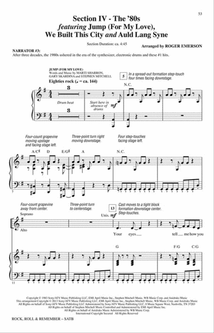 Rock, Roll & Remember Show Choir scores gallery preview page 5