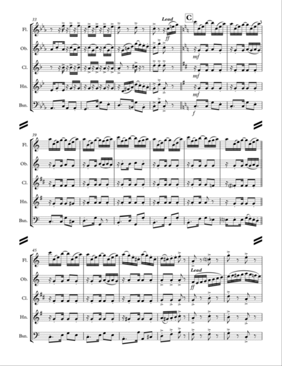 Tico-Tico no fubá (for Woodwind Quintet) Woodwind Quintet scores gallery preview page 4