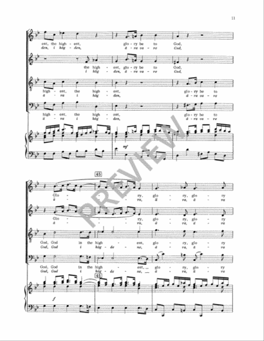 Svenska Messan (Swedish Mass) Vocal Score 4-Part scores gallery preview page 14