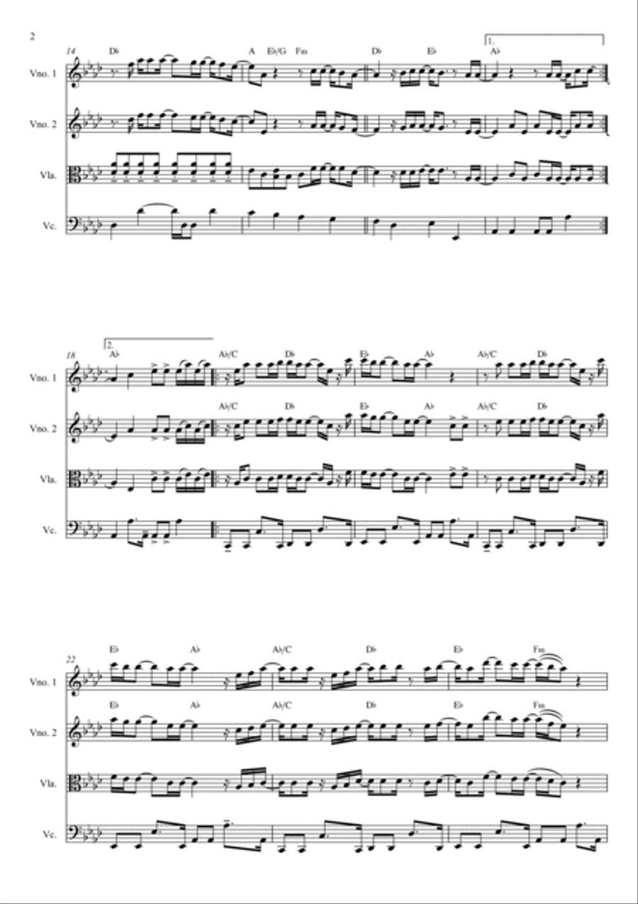 Goodness Of God String Quartet scores gallery preview page 2