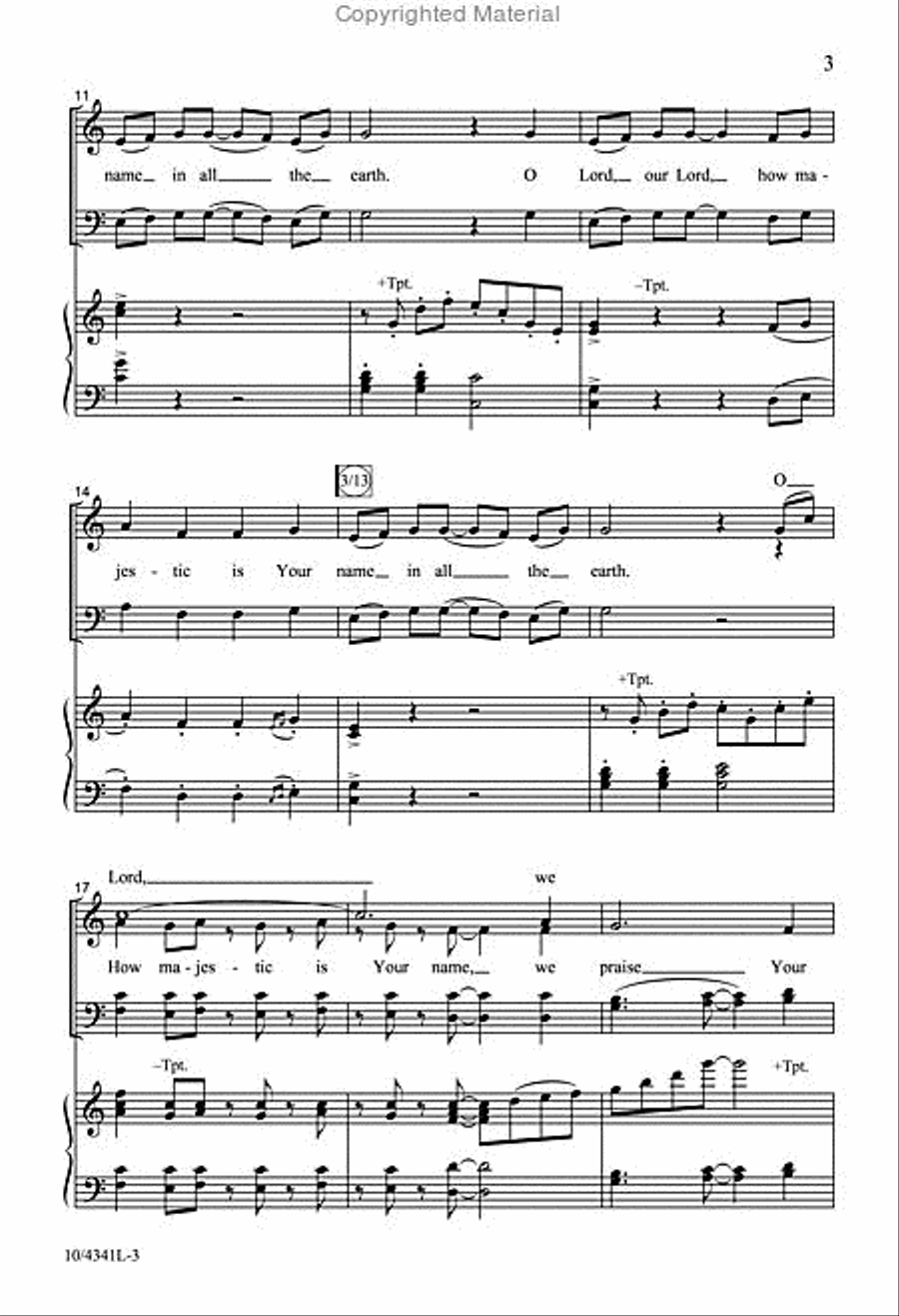 How Majestic Is Your Name 4-Part scores gallery preview page 3