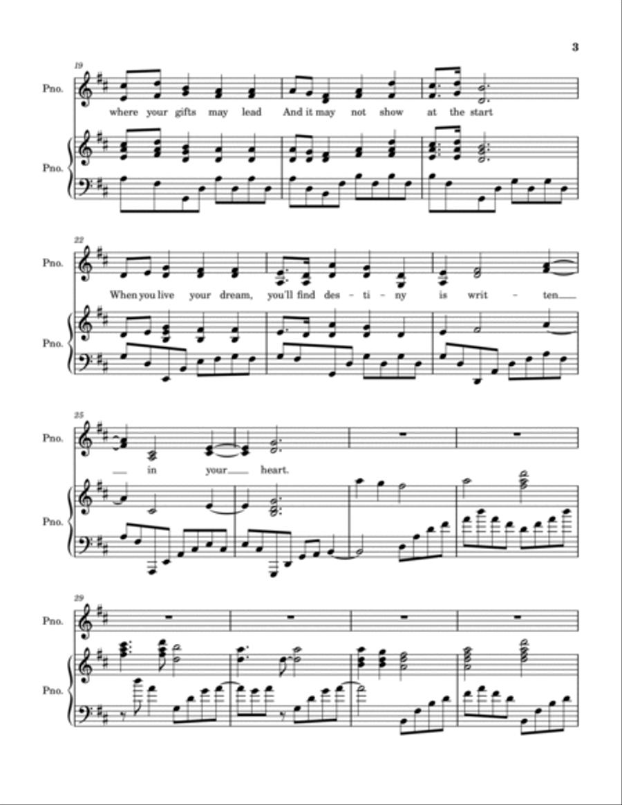 Written In Your Heart Piano, Vocal scores gallery preview page 3