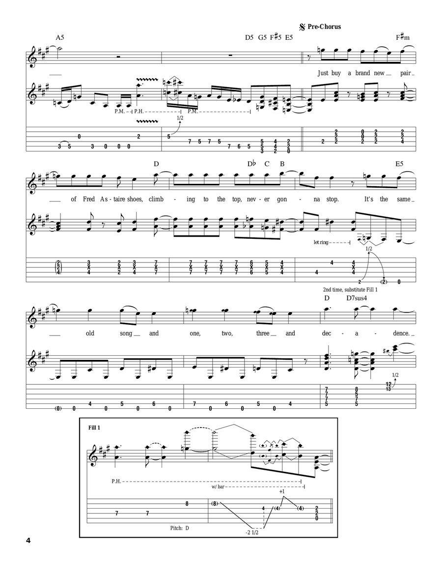 Decadence Dance Acoustic Guitar scores gallery preview page 4