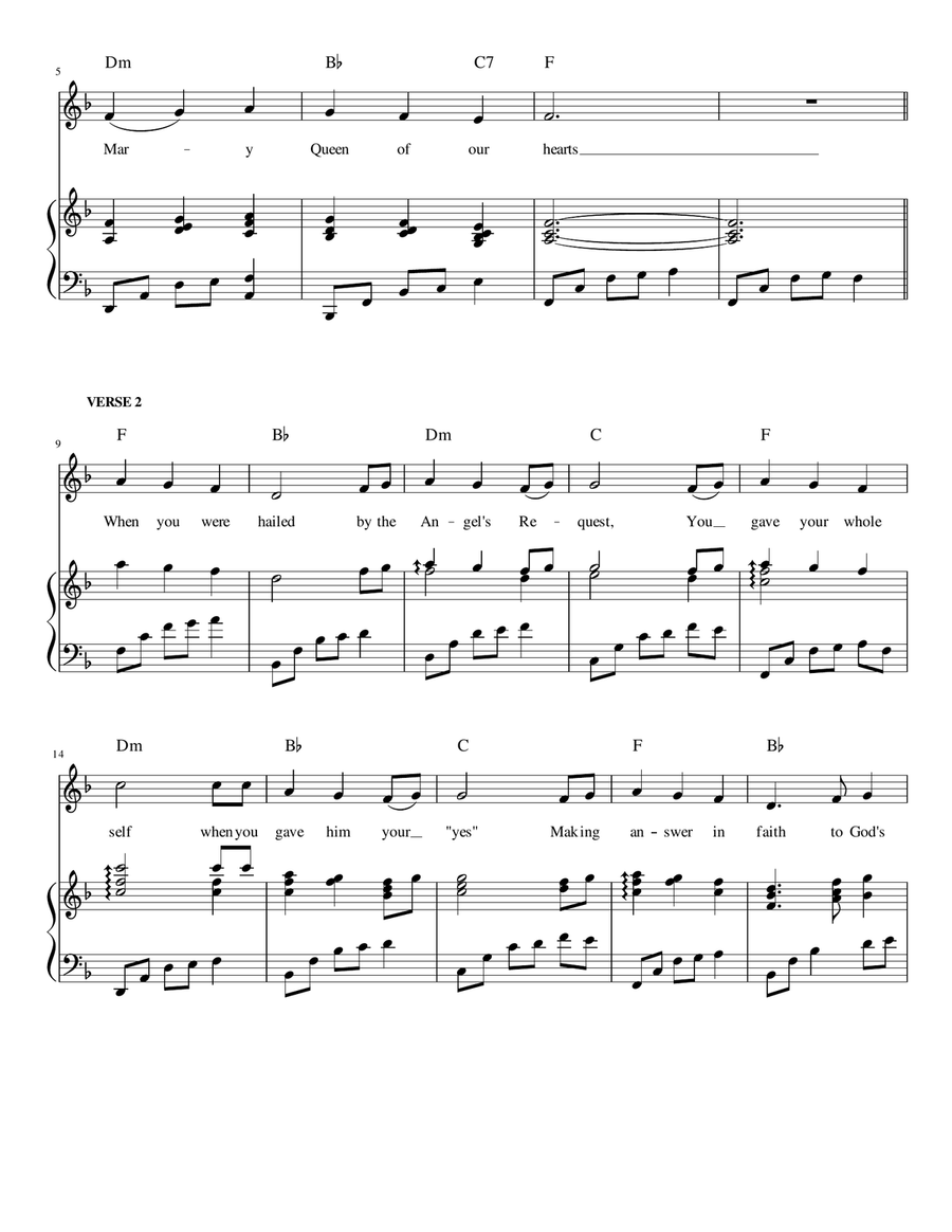 Mary's May Crowning Piano, Vocal scores gallery preview page 5