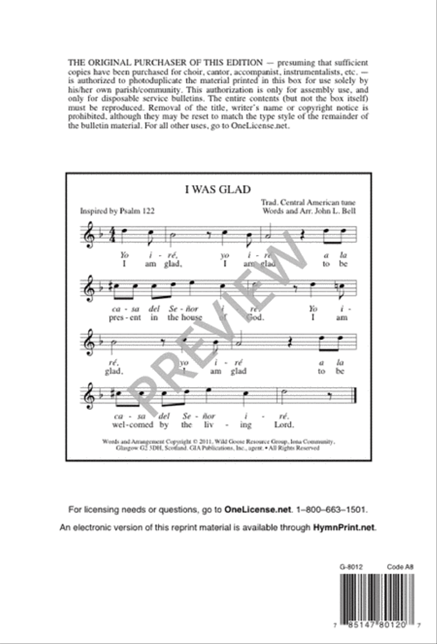 I Was Glad I Was Glad 4-Part scores gallery preview page 6