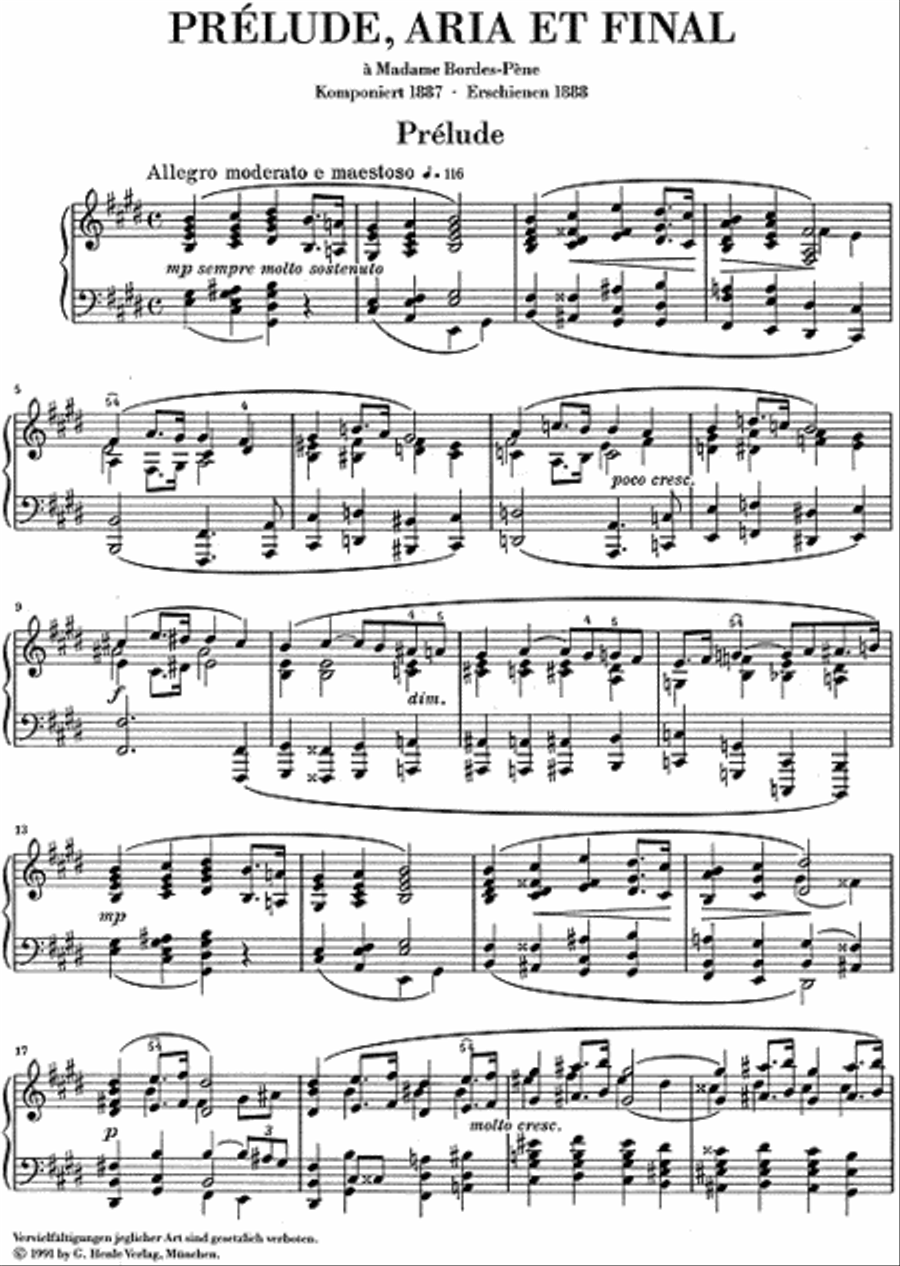 Prélude Aria et Final Prélude Aria et Final Piano Solo scores gallery preview page 2