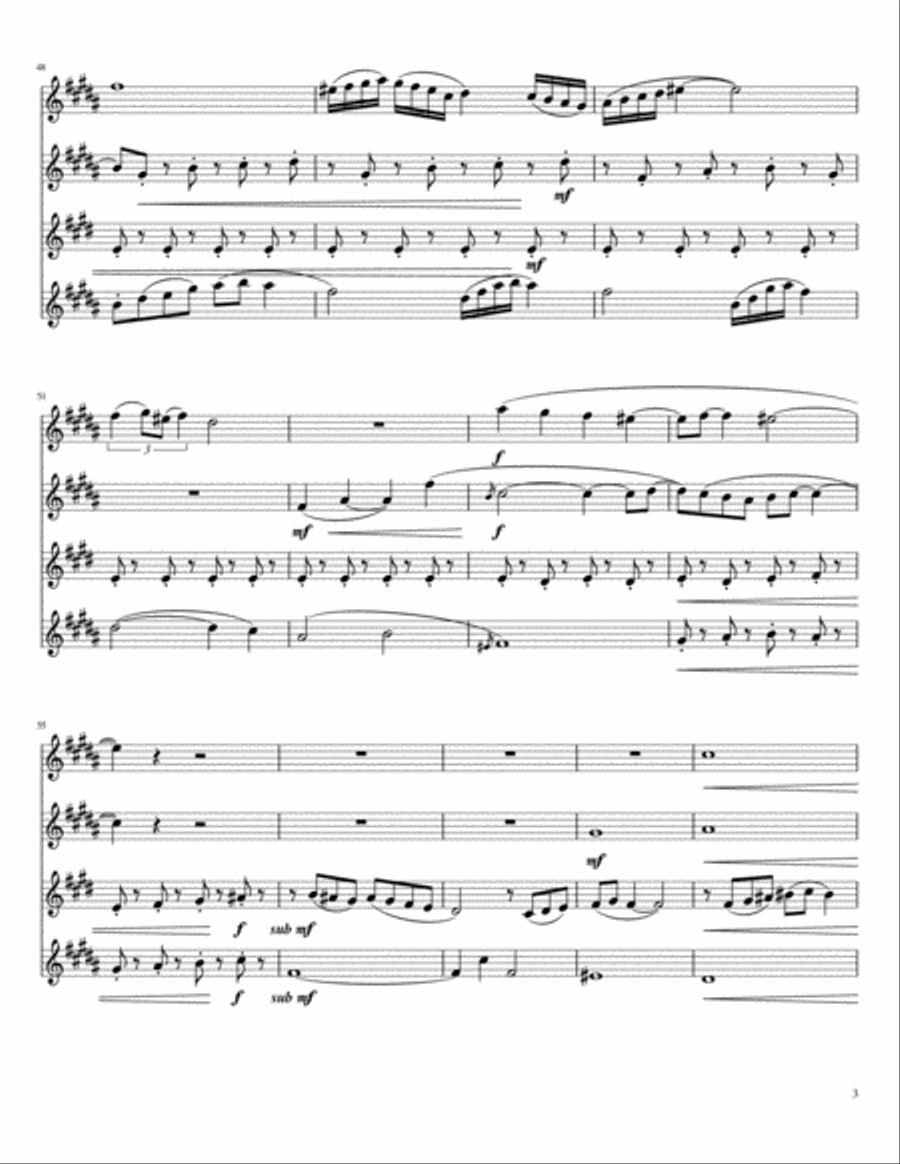 Ser Ser Woodwind Quartet scores gallery preview page 3