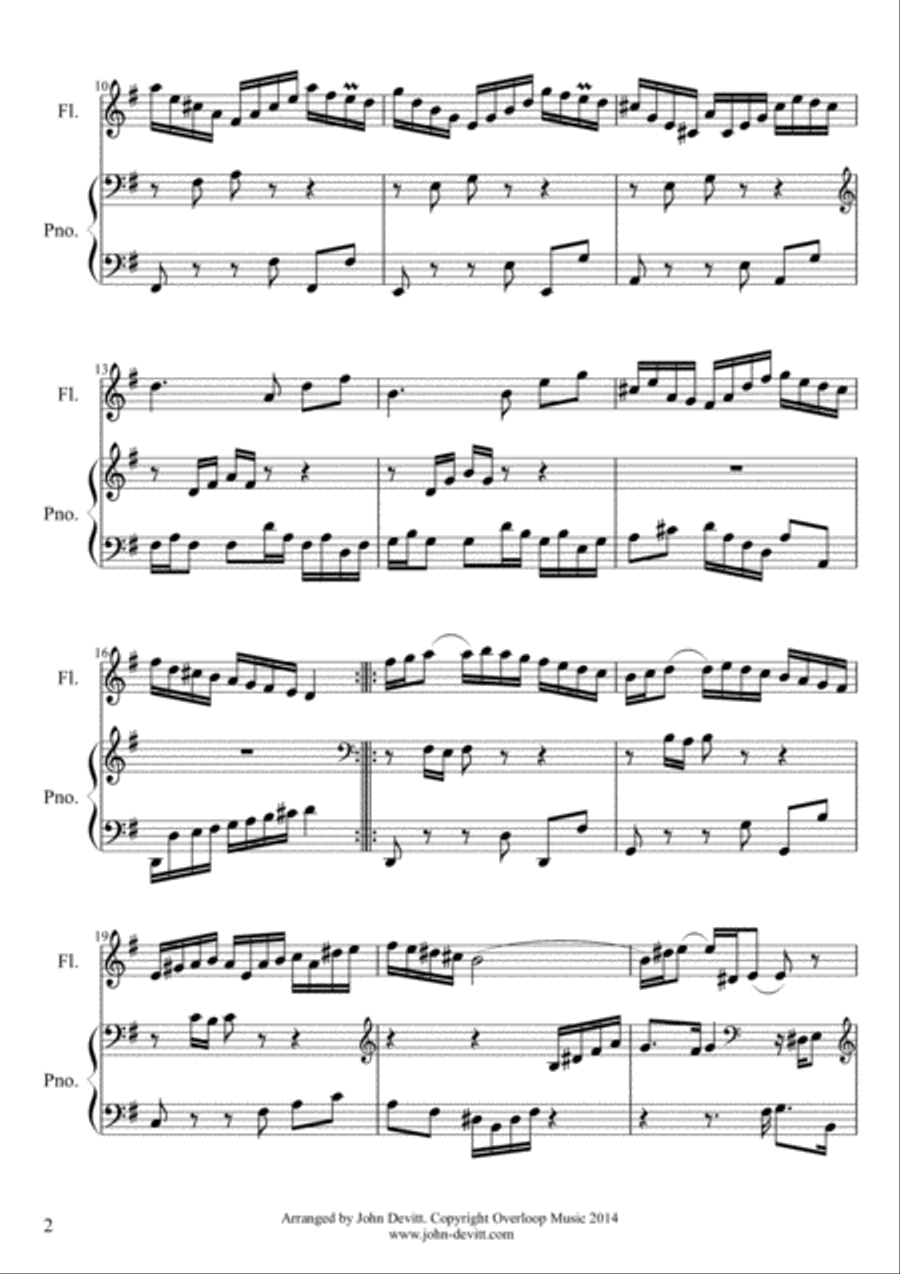 The Complete Goldberg Variations for Flute & Piano Woodwind Duet scores gallery preview page 6