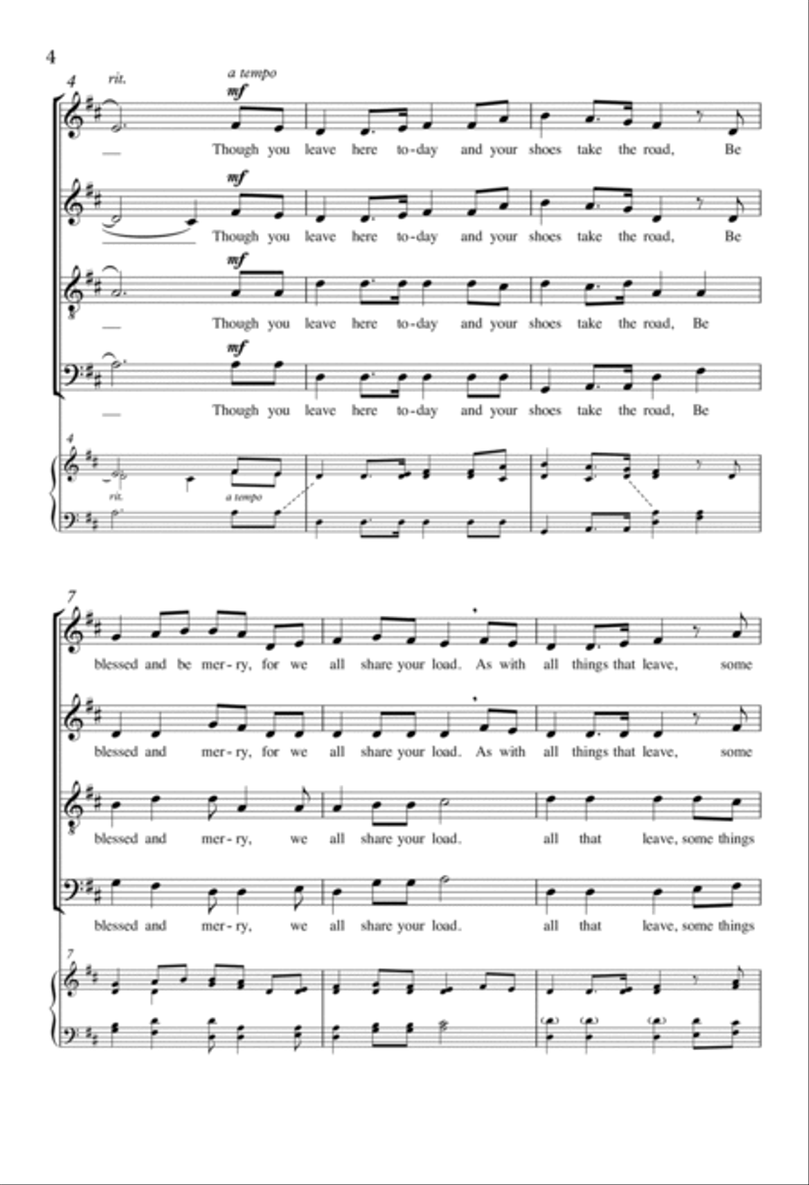 Fond Farewell Fond Farewell 4-Part scores gallery preview page 2