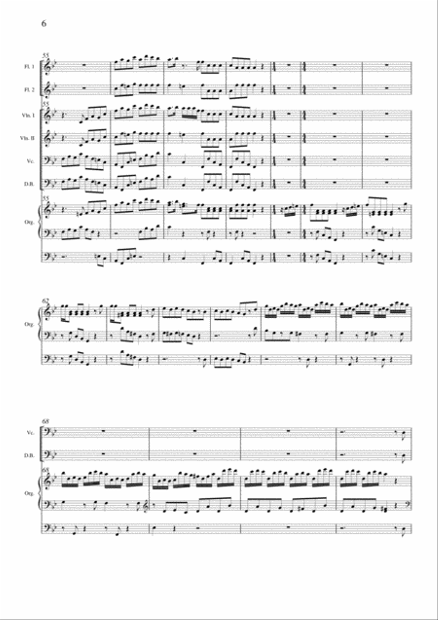 HANDEL - ORGAN CONCERTO in Bb Op. 4, No 6, HWV.294-1 Small Ensemble scores gallery preview page 6
