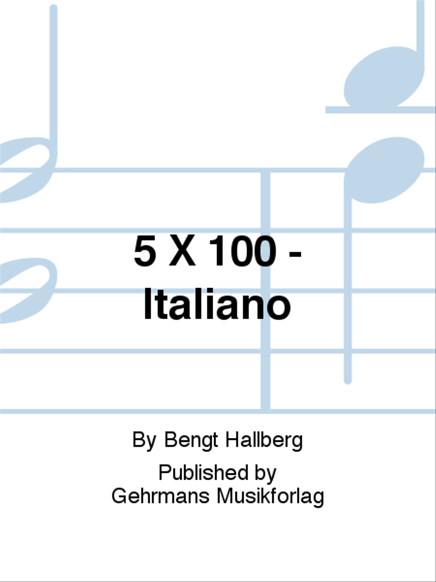 5 X 100 - Italiano 4-Part scores gallery preview page 1