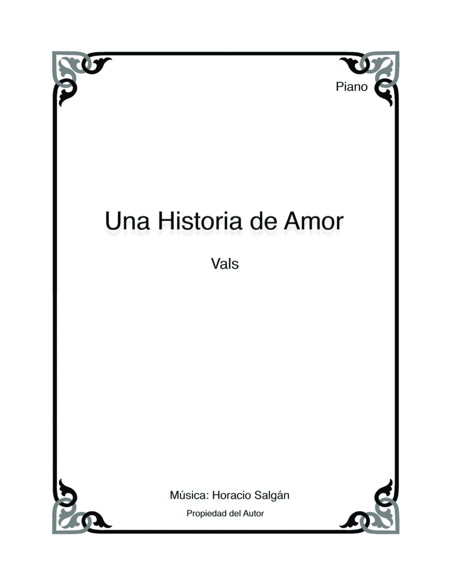 Una Historia de Amor Piano Solo scores gallery preview page 1