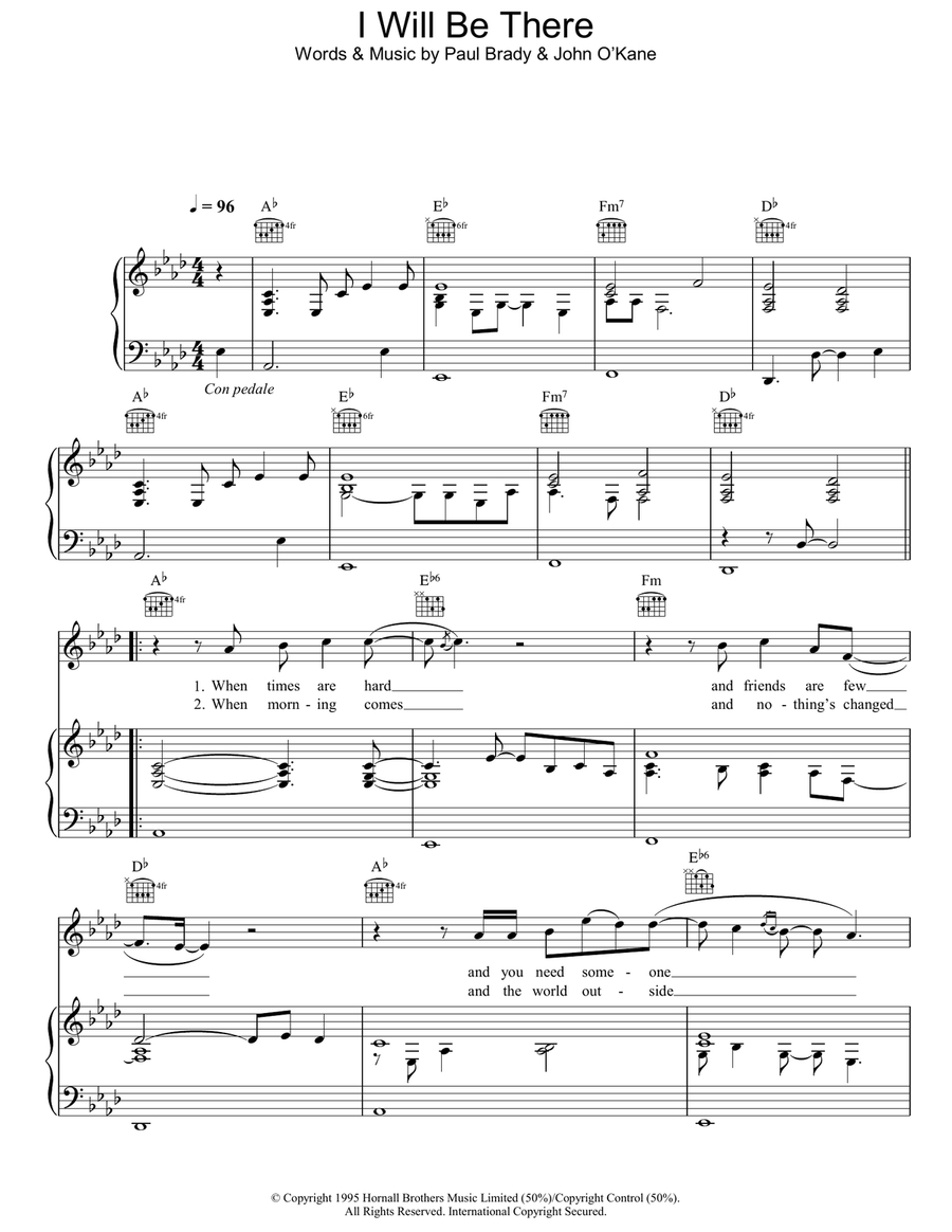 I Will Be There Acoustic Guitar scores gallery preview page 1