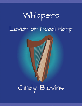 Book cover for Whispers, original solo for Lever or Pedal Harp