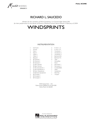 Windsprints - Full Score