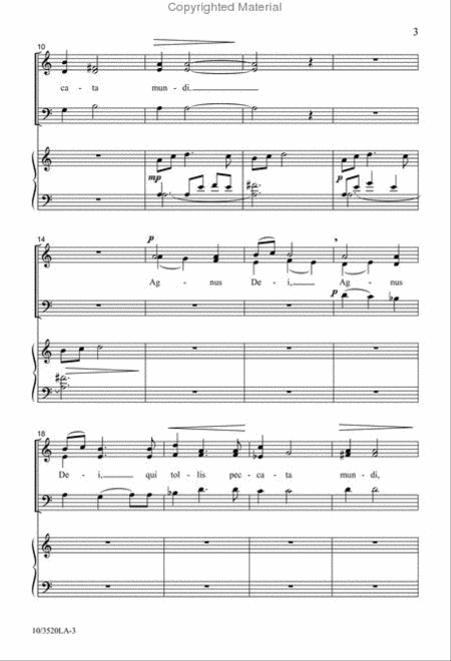 Agnus Dei 4-Part scores gallery preview page 3