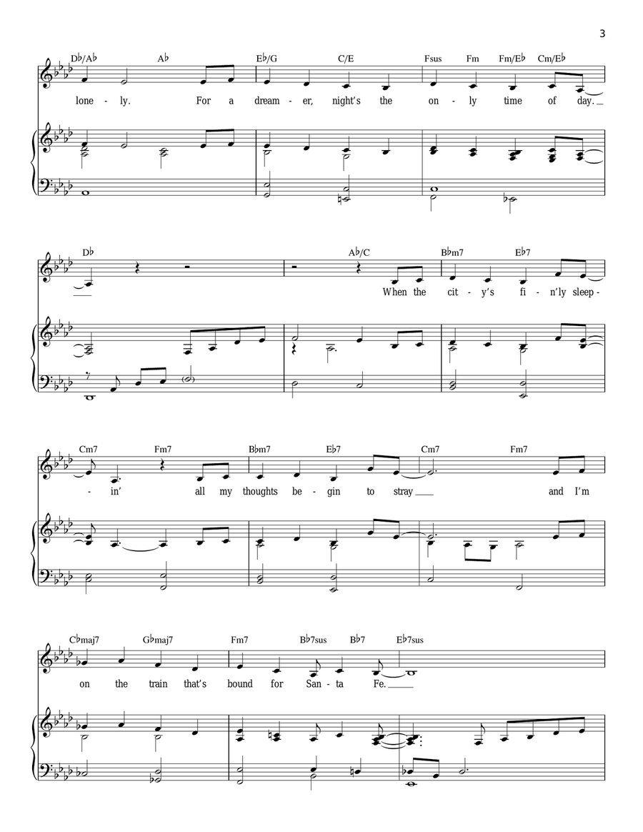 Santa Fe Piano, Vocal scores gallery preview page 3