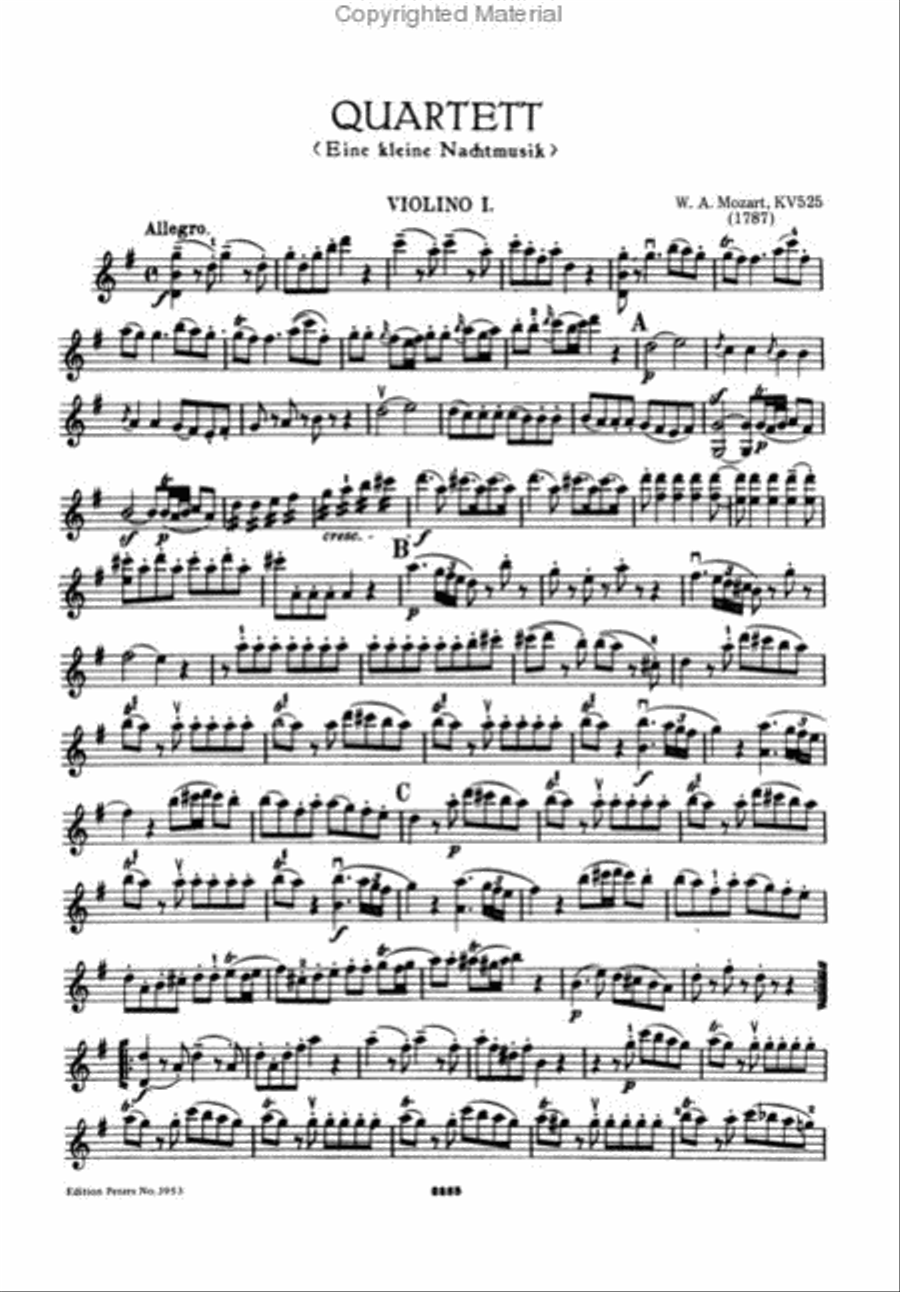Eine Kleine Nachtmusik - Serenade String Quartet scores gallery preview page 2