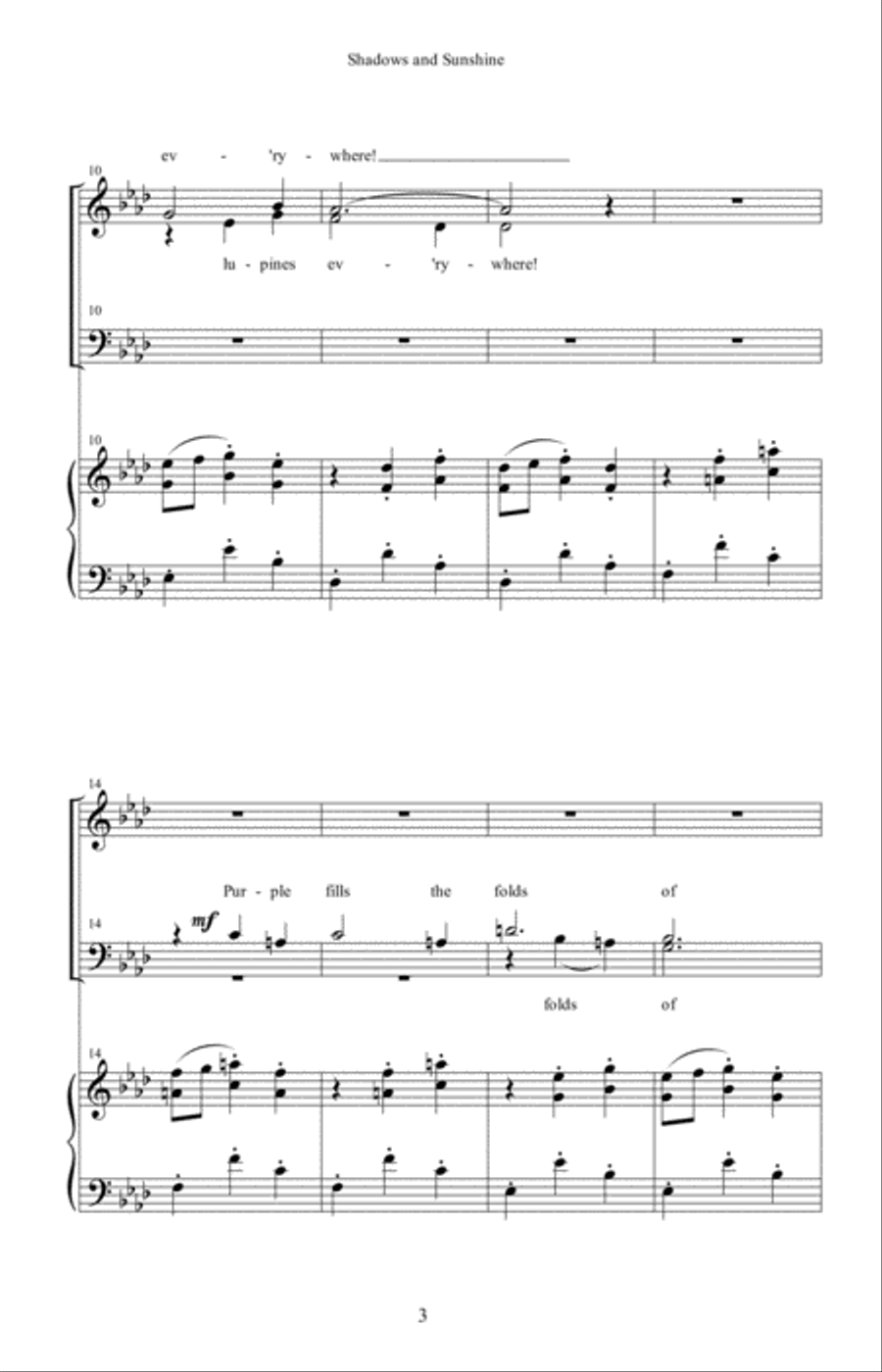 Shadows and Sunshine 4-Part scores gallery preview page 3